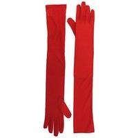 Cotton 60cm Red Fingerless Gloves For Fancy Dress Costumes Accessory