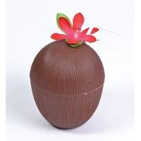 coconut cup with flower straw