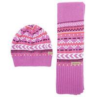 columbia womens winter worn hat and scarf set pink