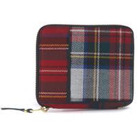 Comme Des Garcons Comme Des Garçons red wool tartan patchwork wallet women\'s Purse wallet in red