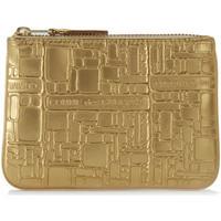 Comme Des Garcons Wallet Comme des Garçons golden leather with pattern men\'s Purse wallet in gold