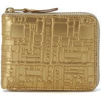Comme Des Garcons Comme Des Garçons golden leather wallet with pattern men\'s Purse wallet in gold