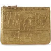 Comme Des Garcons Pochette Wallet Comme des Garçons in golden leather with pattern women\'s Pouch in gold