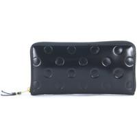 comme des garcons in black calf leather womens purse wallet in black