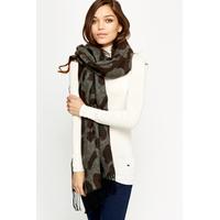 contrast printed scarf wrap