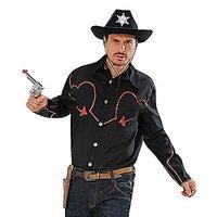 Cowboy Shirt W/ Sequins Costume For Wild West Cowboys & Indians Fancy Dress Up