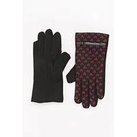 Contrast Heart Trim Gloves