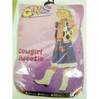 Cowgirl Sweetie Costume, Blue, With Dress, Vest, Scarf, Belt & Hat