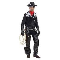 Cowboy - Black (m) (vest Chaps Belt Bandana)