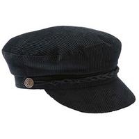 Corduroy Mariner?s Cap, Black, Size Large, Cotton