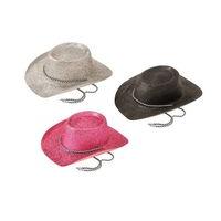 cowboy hat glitter silver