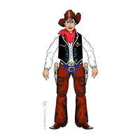 Cowboy Jointed Carboard Cutout For Wild West Party Decoration 140cm