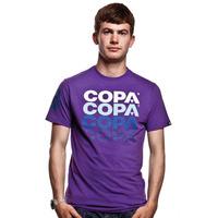 COPA Striped Logo T-Shirt // Purple 100% cotton