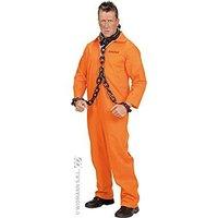 County Jail Inmate Costume Large For Prisoner Convict Jail Fancy Dress