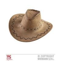 cowboy hat suede look brown