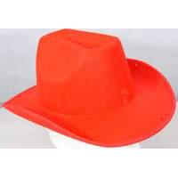 Cowboy Plain Red Hat Stiff Felt