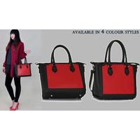 Colour Block Tote Handbag - 4 Colour Combos