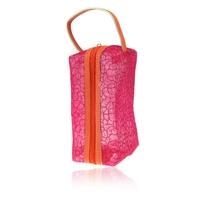 Cosmetic Hollow Make Up Container Pouch Handbag Translucent Sunbag Fluorescent Rose