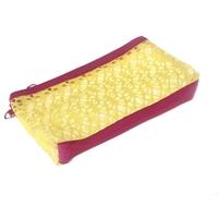 Cosmetic Hollow Make Up Container Pouch Handbag Sunbag Yellow