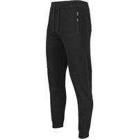 collent cuffed joggers with ribbed panels in black dissident