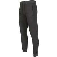 Collent Cuffed Joggers with Ribbed Panels in Charcoal Marl - Dissident