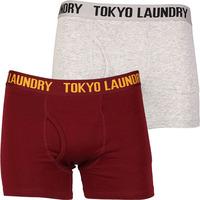 concord boxer shorts set in oxblood grey marl tokyo laundry