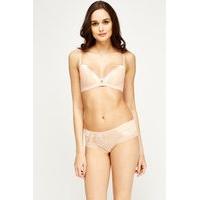 colour block satin lace bra and brief set