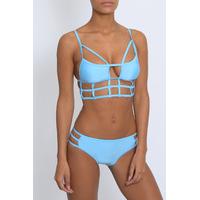 Cornflower Cage Strap Bikini