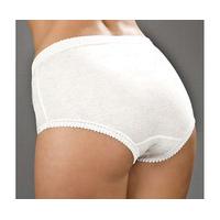 Cotton Full Briefs (3-pair pack), White, Size Large, Cotton