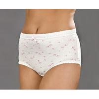 Cotton Full Briefs (3-pair pack), Floral, Size Medium, Cotton