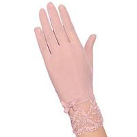 Cotton Lace Fingertips Wrist Length, Patchwork Cute Party Work Casual All Seasons