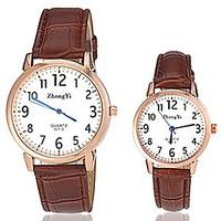 Couple\'s Simple Design PU Band Quartz Wrist Watch (Assorted Colors) Cool Watches Unique Watches Strap Watch