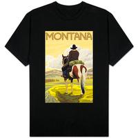 Cowboy & Horse; Montana