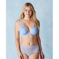 Corded Lace Half Padded Blue Bra