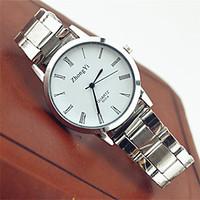 Couple\'s Fashion Watch Wrist watch Casual Watch Quartz Stainless Steel Band Casual White