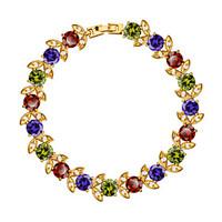 colorful flower bracelet cubic zirconia jewelry girlswomen gift trendy ...