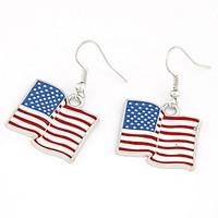 Cool Design Alloy American Flag Women\'s Earrings