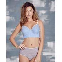 Corded Lace Midi Wired Blue Bra