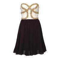 contrast skirt jewelled dress