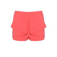 Coral Fold Front Shorts