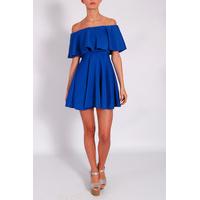 Cobalt Blue Off The Shoulder Dress