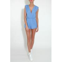 Cornflower Blue Wrap Playsuit