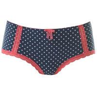 Cote De Moi Print Lace Trim Briefs Ladies