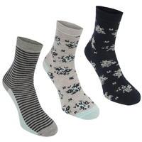 Cote De Moi Design Socks Pack of 3 Ladies