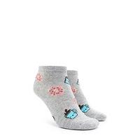 Coffee Donut Print Ankle Socks