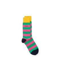Color Bar Stripe Socks - Rich Pink