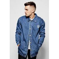 Coach Jacket With Popper Front - vintage wash