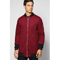 Coat With MA1 Shoulder Zip - wine