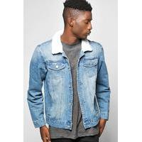 collar denim jacket blue