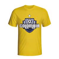 colombia country logo t shirt yellow kids